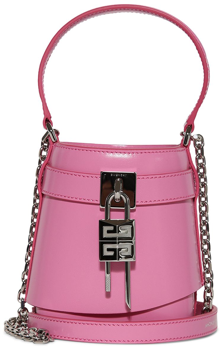 Givenchy Micro Shark Lock Bucket Bag Lipstick Pink