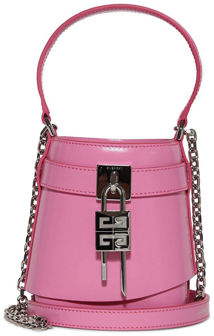 Givenchy Micro Shark Lock Bucket Bag Lipstick Pink