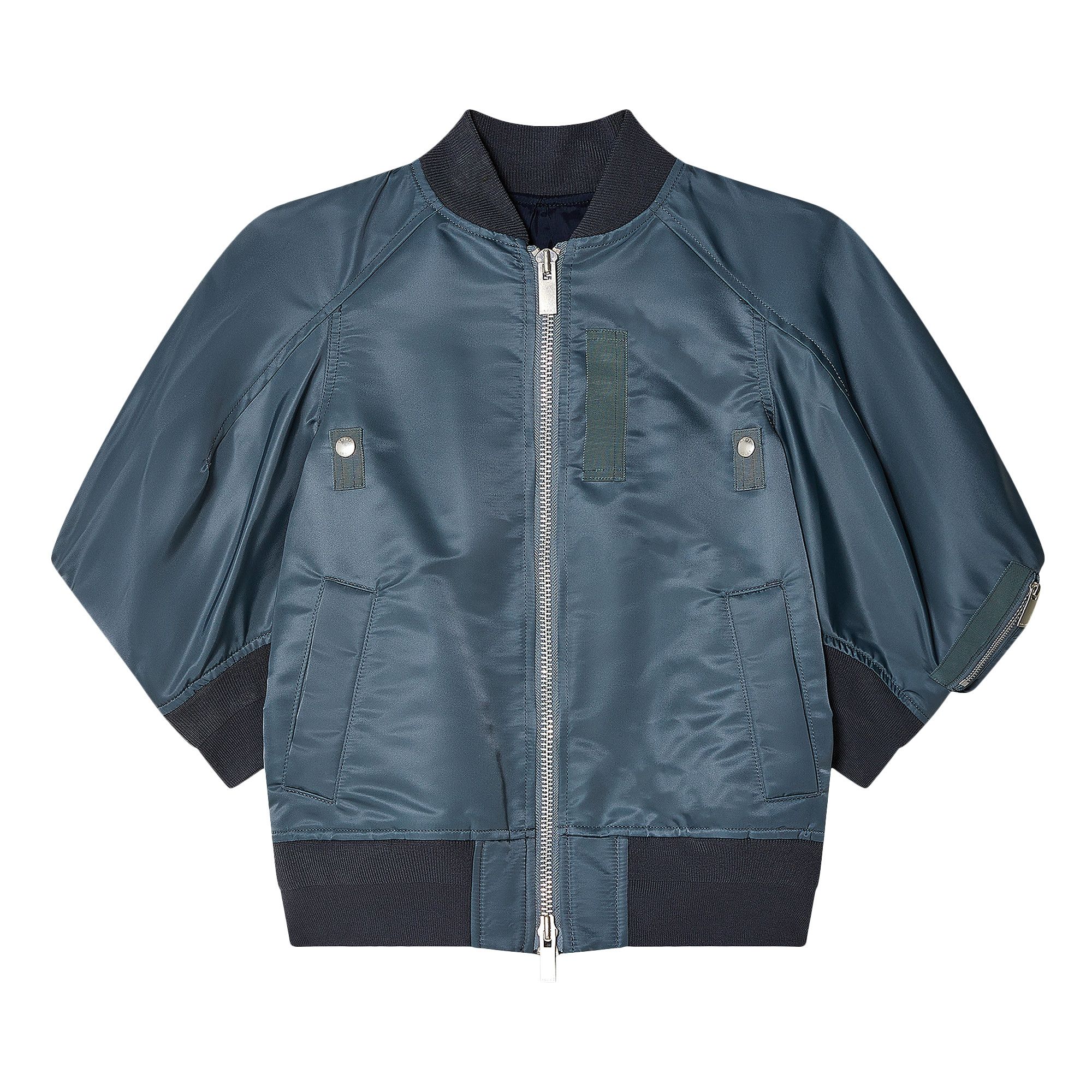 Buy Sacai Nylon Twill Blouson 'Blue Grey' - 25 07672 375 | GOAT