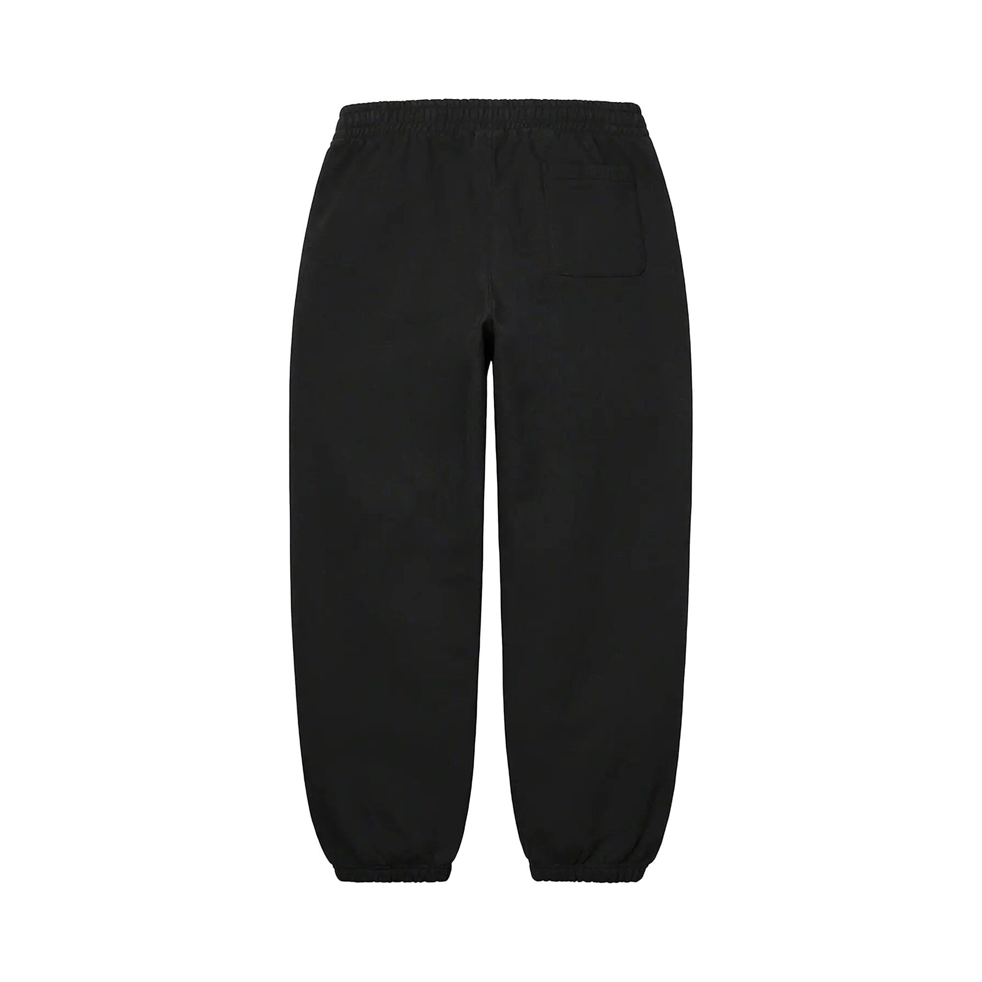 Supreme 22AW Satin Applique Sweatpant 黒 Supreme Satin Appliqué Sweatpant (FW23) - $148