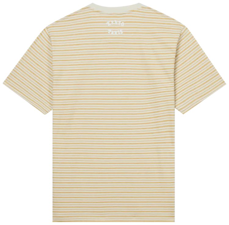 Kenzo Verdy Embroidered Classic T Shirt Striped Jersey Golden