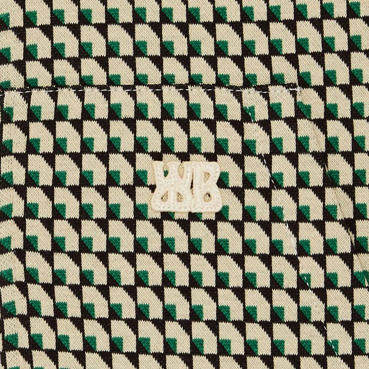 Wales Bonner Power Hoodie BeigeDark GreenBrown