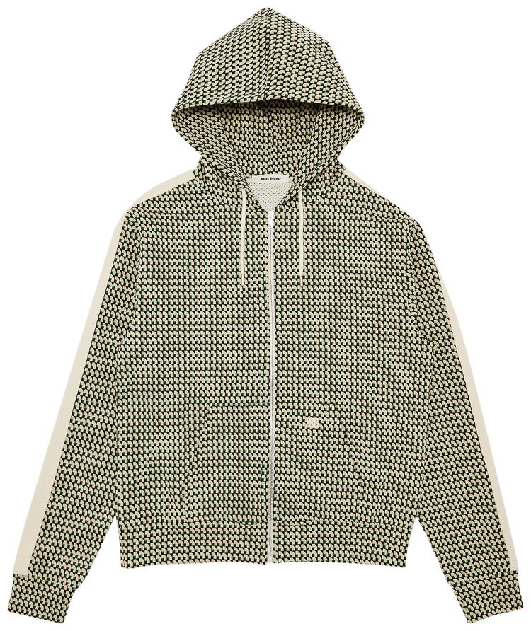 Wales Bonner Power Hoodie BeigeDark GreenBrown