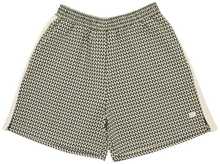 Wales Bonner Power Shorts BeigeDark GreenBrown