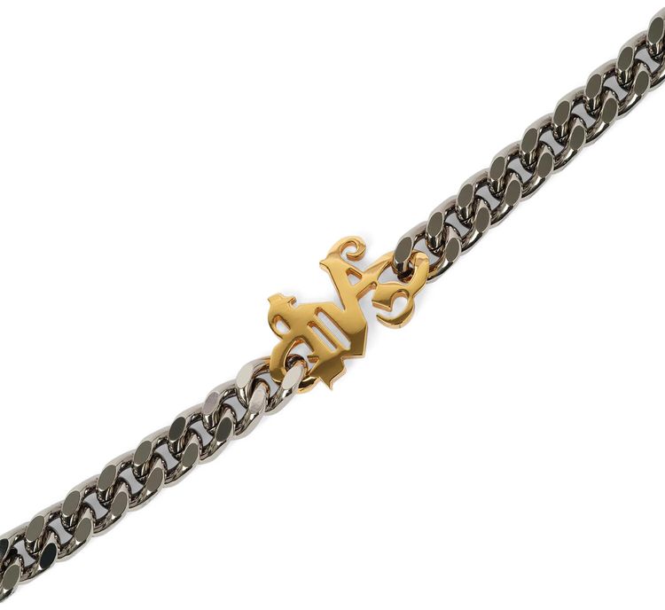 Palm Angels Monogram Chain Bracelet Silver Gold