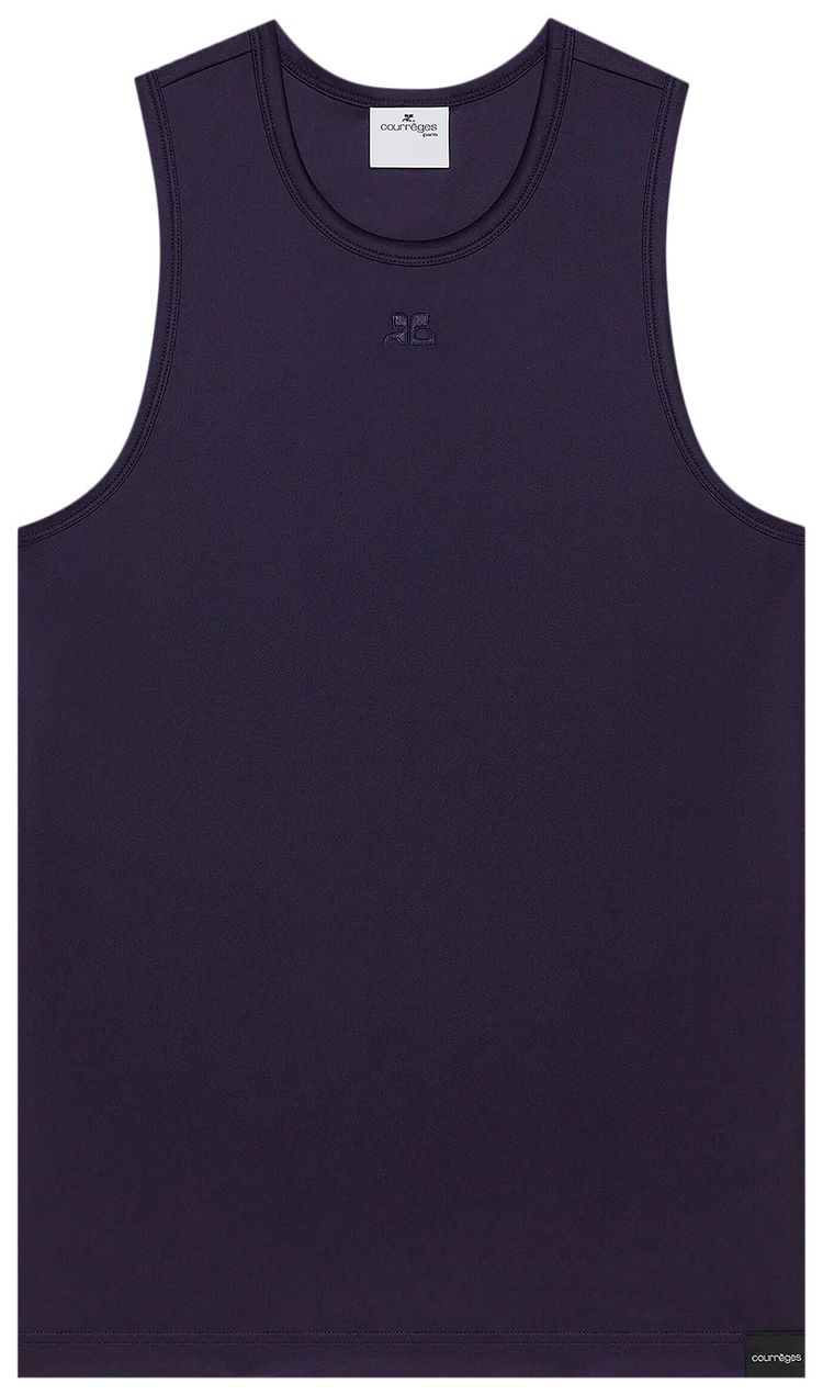 Courreges Sport Interlock Tank Top Navy