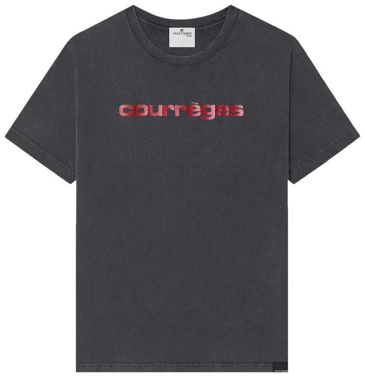 Courreges AC Printed Stone T Shirt Stonewash GreyRuby