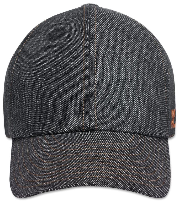 Courreges Signature Denim Cap Dark Heather Grey