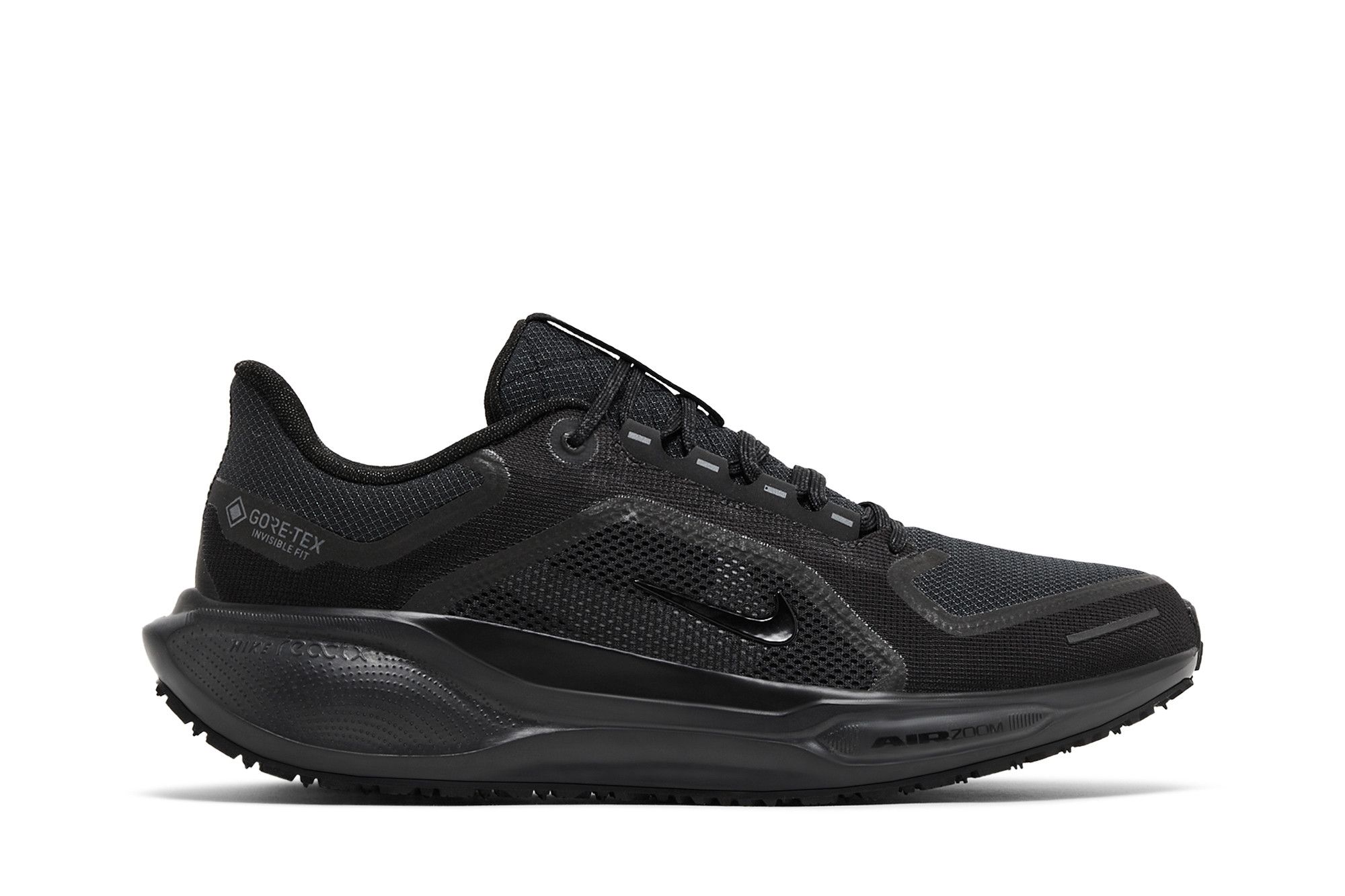 nike running air zoom 35 pegasus sneakers in triple black