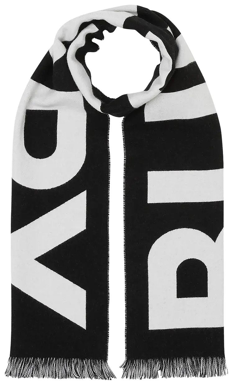 Burberry Jacquard Logo Scarf Black