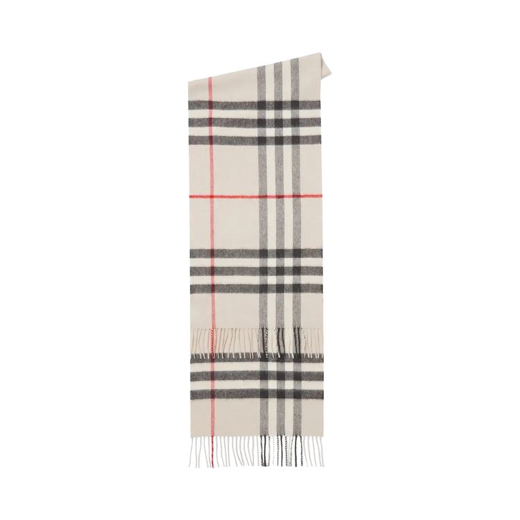 Burberry Check Cashmere Scarf Stone