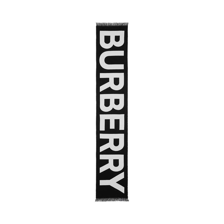 Burberry Jacquard Logo Scarf Black