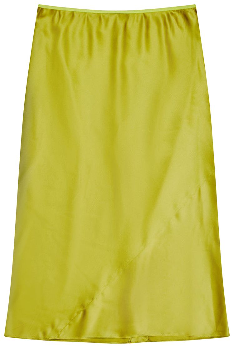 Dries Van Noten Satin Skirt Olive