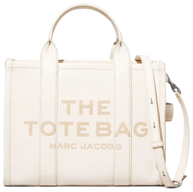 Marc Jacobs Leather Medium Tote Bag White