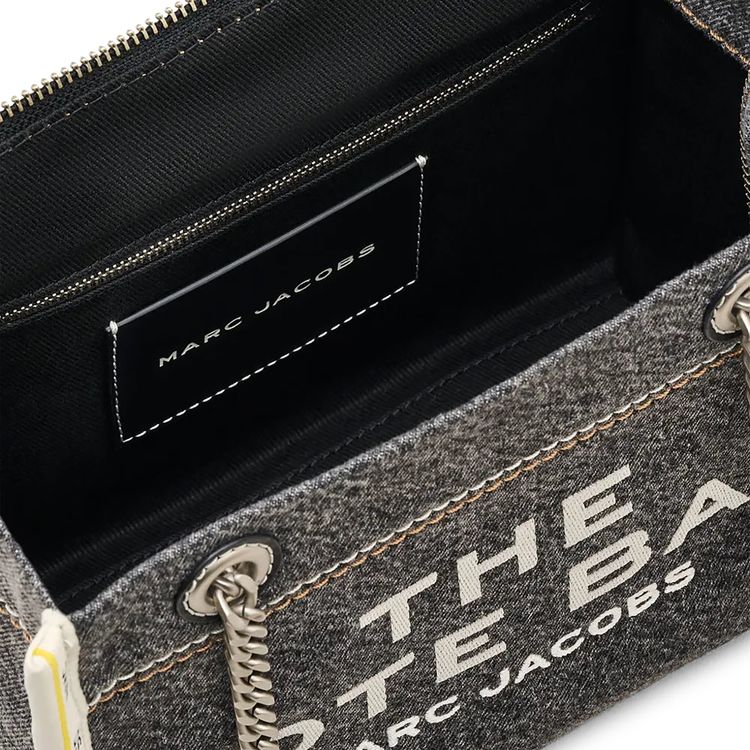 Marc Jacobs Denim Chain Small Tote Bag Black Wash