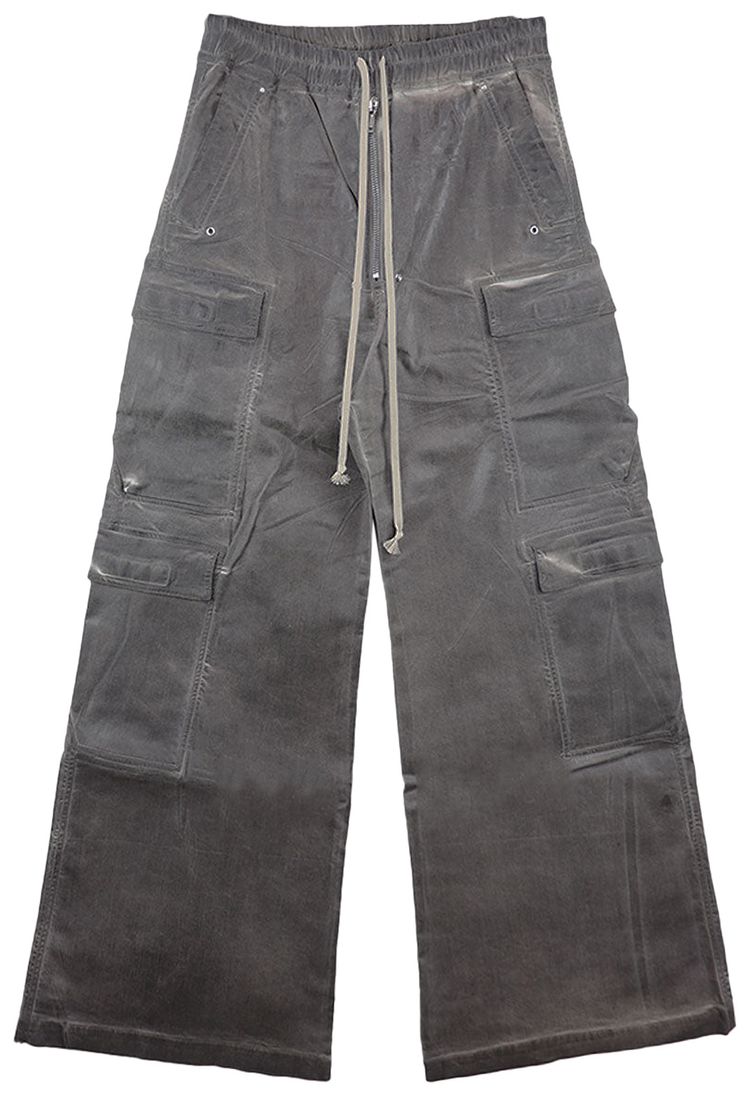Rick Owens DRKSHDW Foil Denim Double Cargo Jumbo Belas Pants Dark Dust