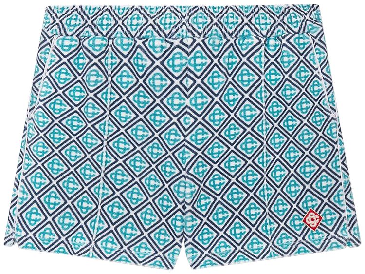 Casablanca Monogram Towelling Shorts Blue