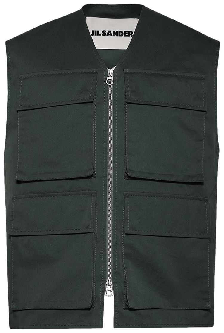 Jil Sander Cargo Vest Celadon Green