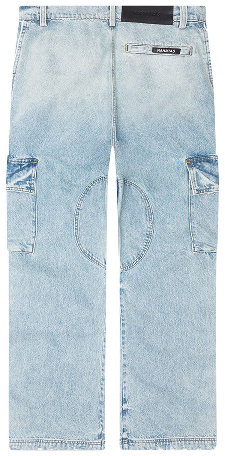 Nahmias Denim Track Logo Cargo Light Wash