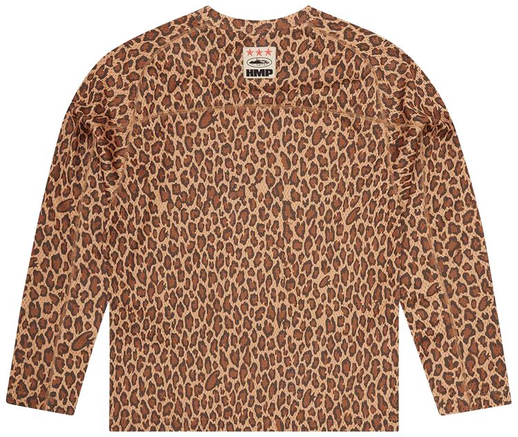 Corteiz Long Sleeve HMP Mesh Panel Jersey Leopard