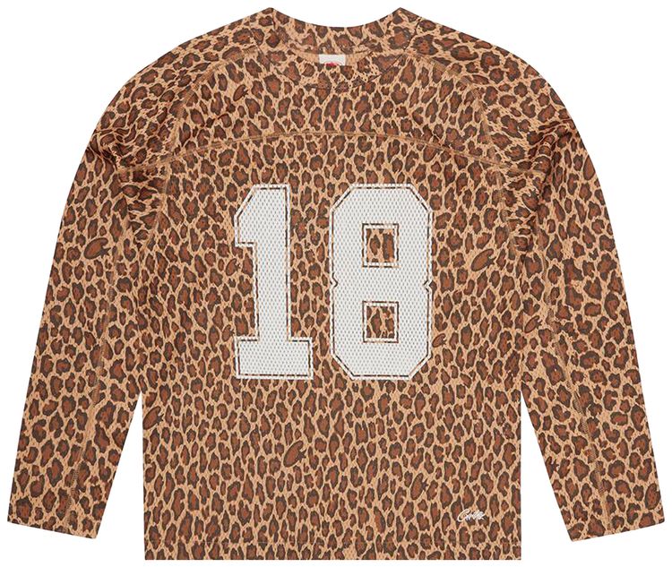Corteiz Long Sleeve HMP Mesh Panel Jersey Leopard
