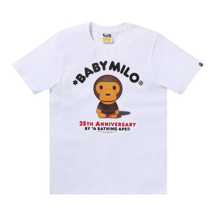 BAPE Baby Milo 25th Anniversary Photo Tee White