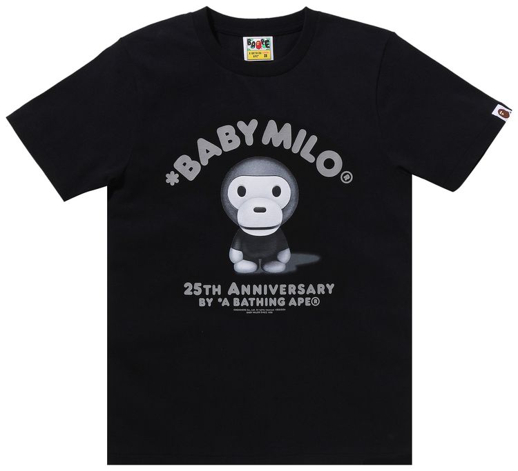 BAPE Baby Milo 25th Anniversary Photo Tee Black