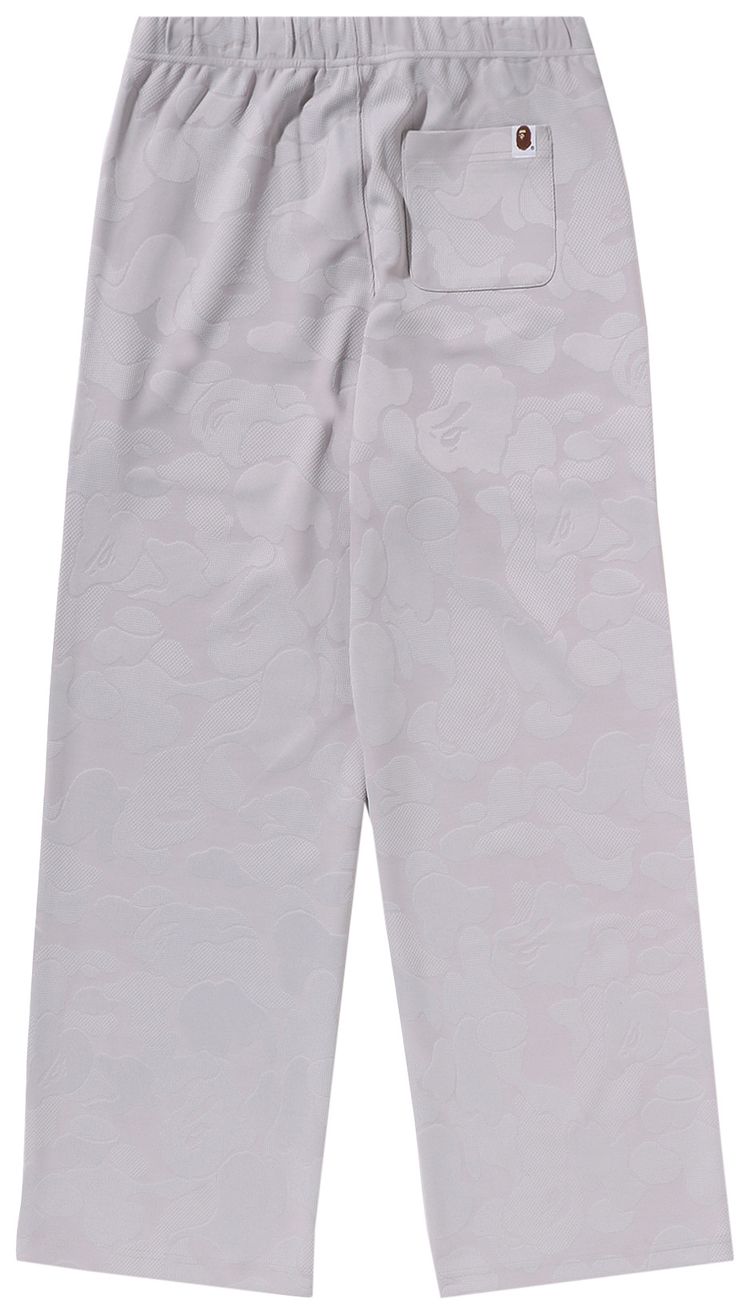 BAPE Solid Camo Jacquard One Point Wide Pants Grey