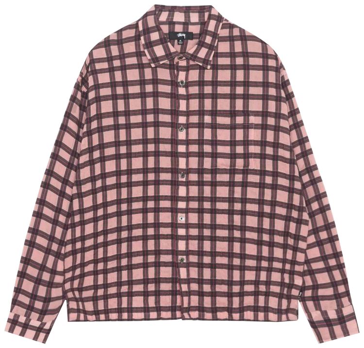 Stussy Sonoma Plaid Shirt Pink