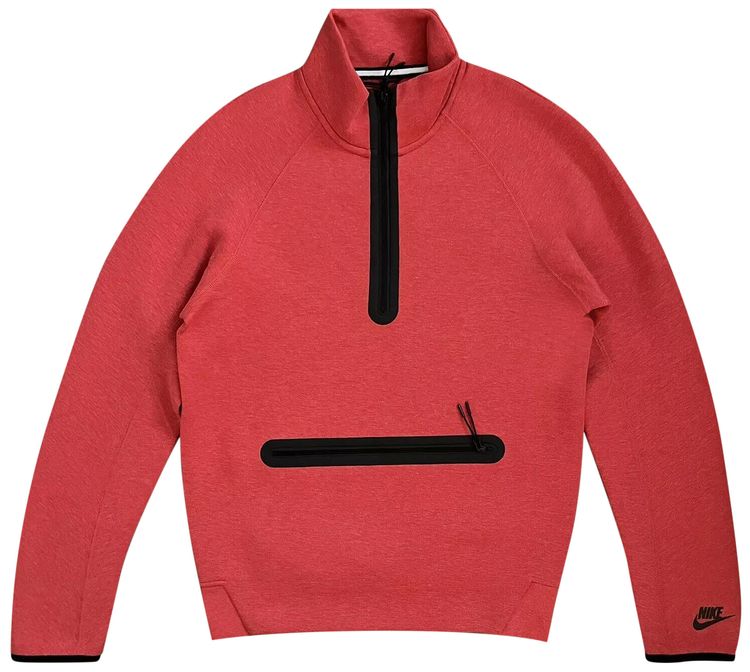 Nike Sportswear Tech Fleece 12 Zip Sweatshirt Light University Red HeatherBlack