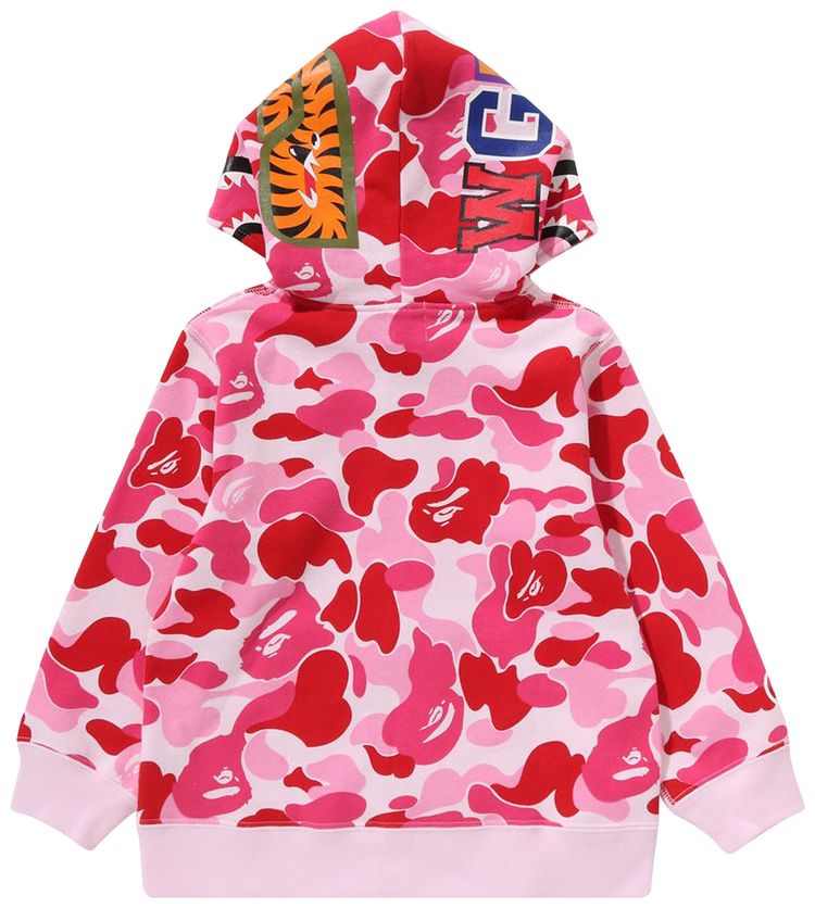 BAPE ABC Camo Shark Zip Hoodie Pink