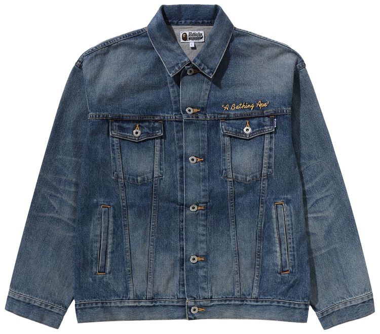 BAPE Damage Denim Jacket Indigo