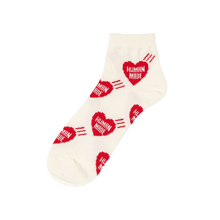 Human Made Heart Short Socks Red