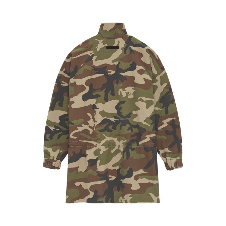 Fear of God Essentials Military Nylon Mockneck Anorak Woodland Camo