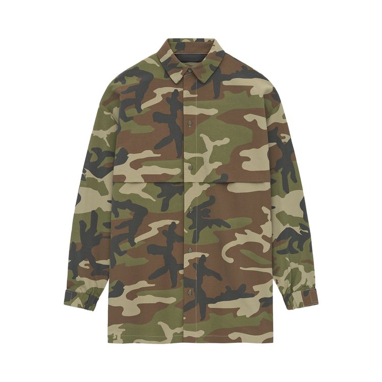 Fear of God Essentials Military Nylon Overshirt Woodland Camo