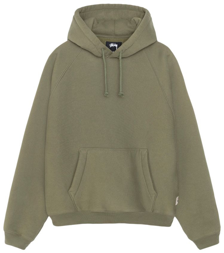 Stussy Fleece Raglan Hoodie Olive