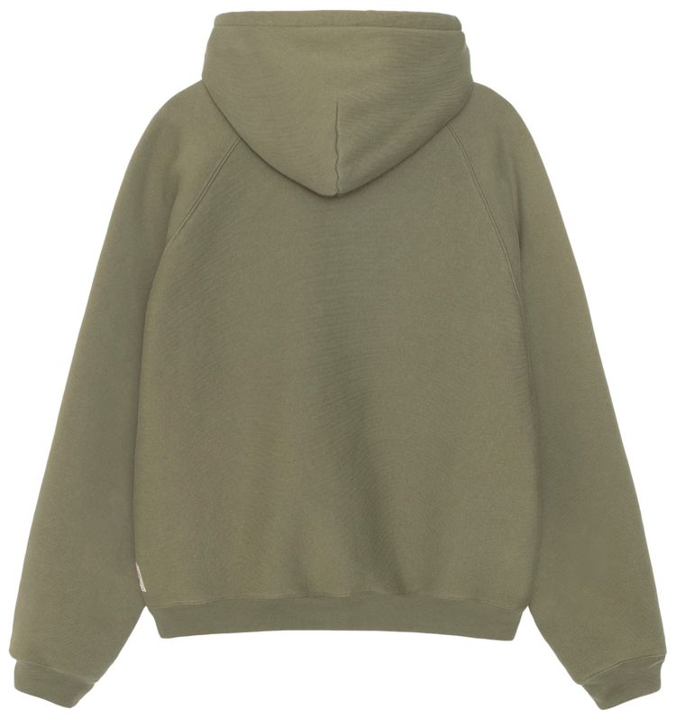 Stussy Fleece Raglan Hoodie Olive