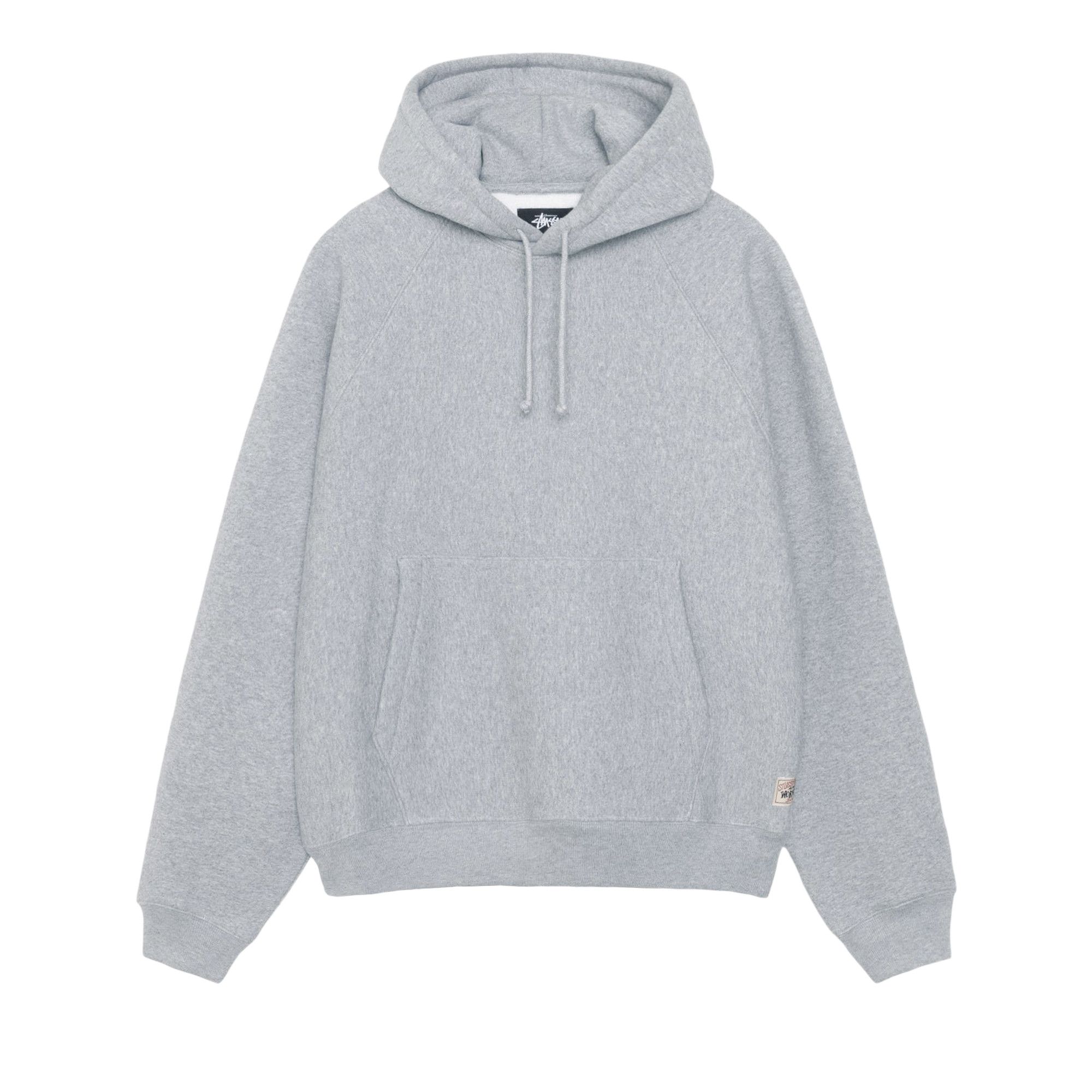Buy Stussy Fleece Raglan Hoodie 'Grey Heather' - 118572 GREY | GOAT