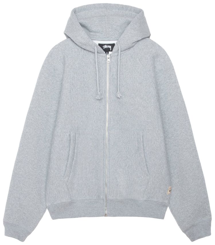 Stussy Raglan Zip Hoodie Grey Heather