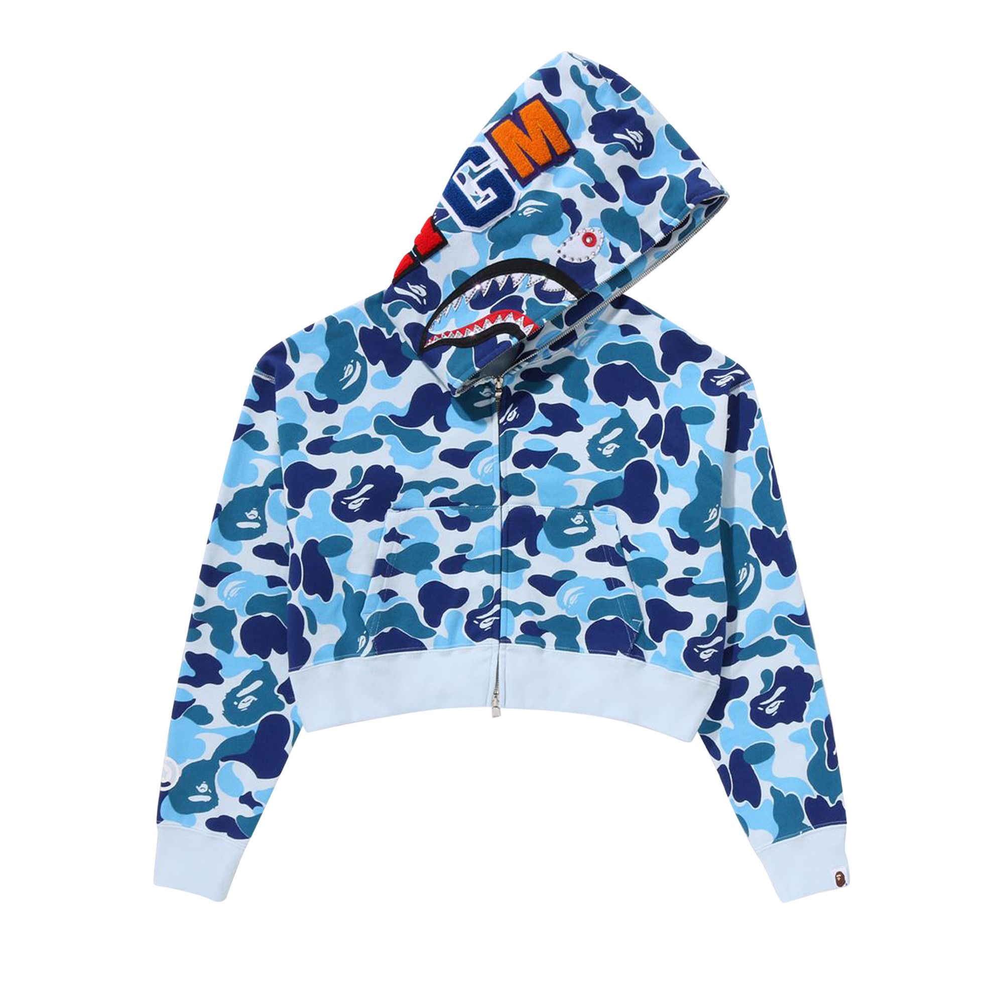 Buy BAPE ABC Camo Crystal Stone Shark Cropped Full Zip Buy BAPE ABC Camo Crystal Stone Shark Cropped Full Zip