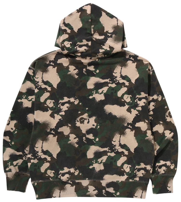 BAPE Map Camo Pullover Hoodie Green