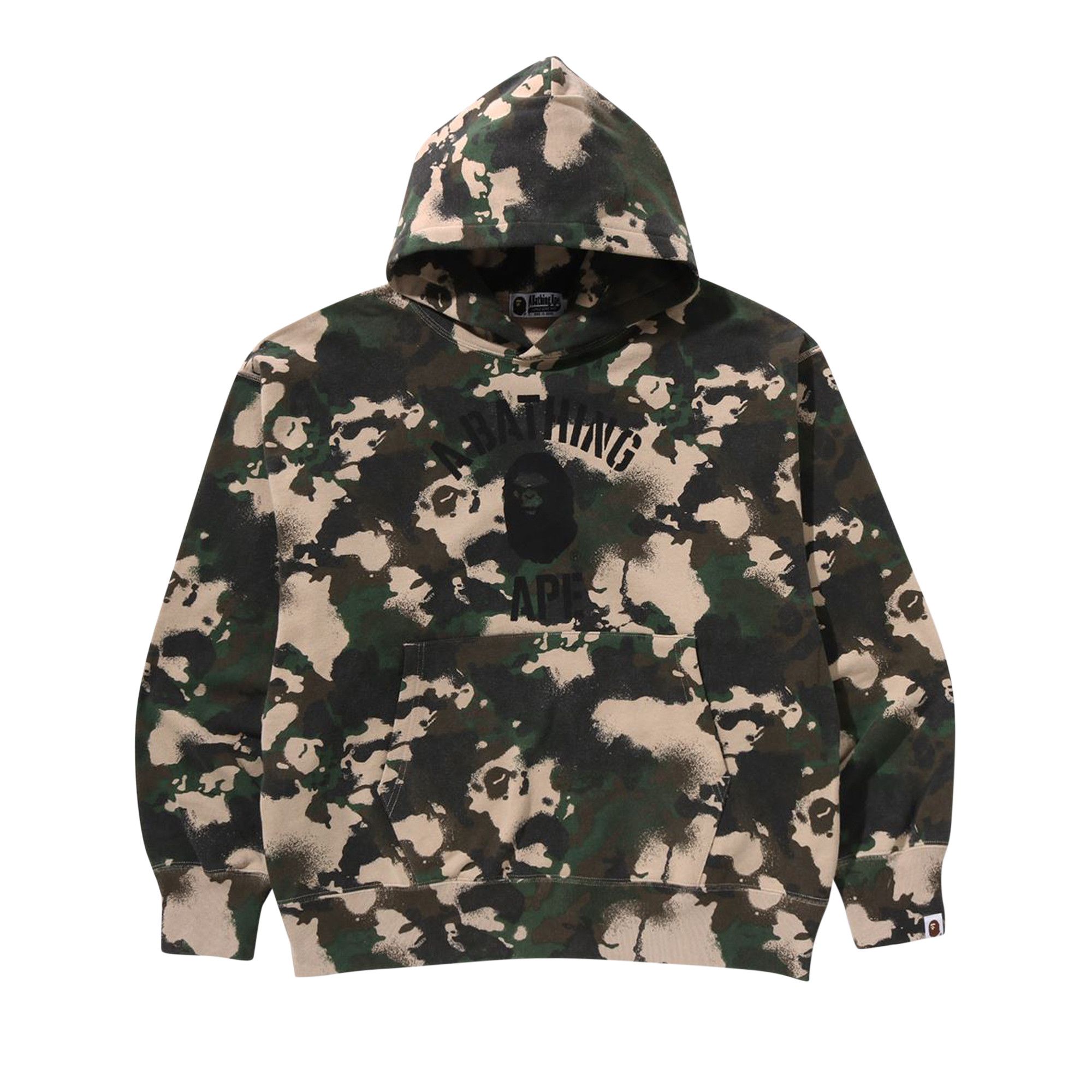 Buy BAPE Map Camo Pullover Hoodie 'Green' - 1L30 114 001