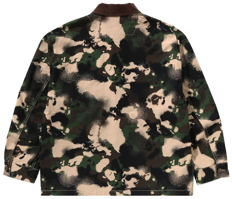 BAPE Map Camo Work Jacket Green