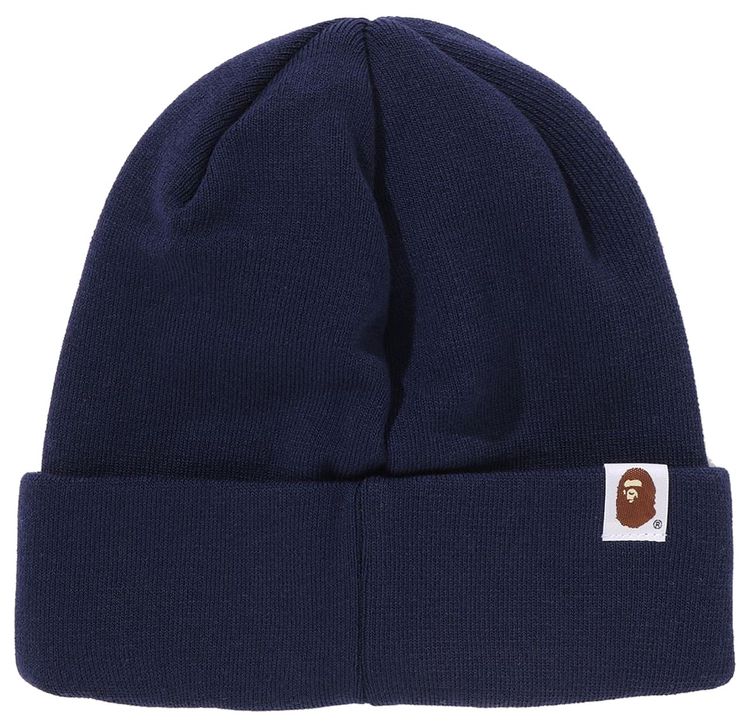 BAPE One Point Ape Head Knit Cap Navy