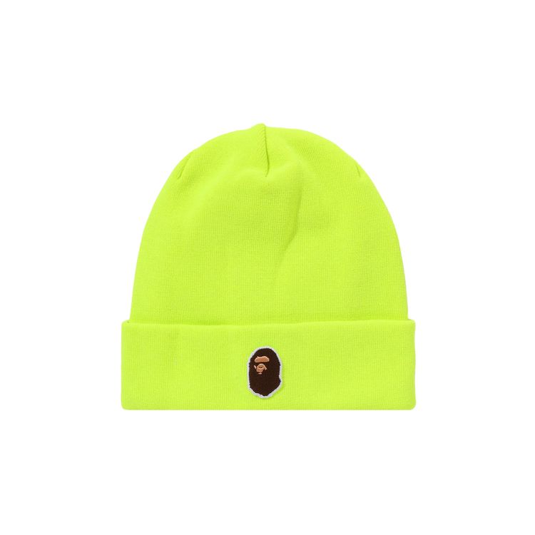 BAPE One Point Ape Head Knit Cap Yellow