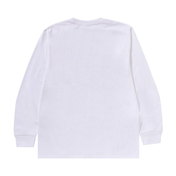 BAPE College Long Sleeve Tee White