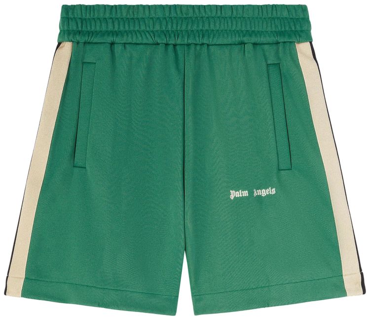 Palm Angels Classic Logo Track Shorts Forest Green