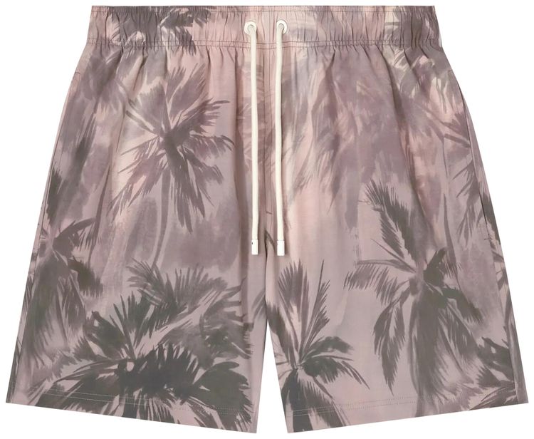 Palm Angels Sunset Palms Swimshorts BeigeBlack