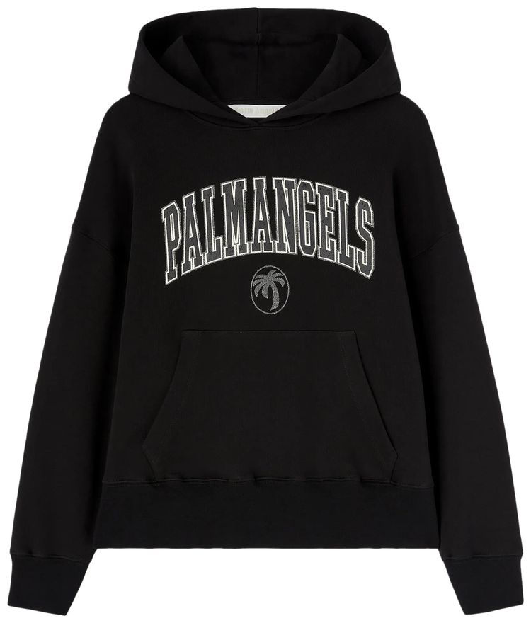 Palm Angels College Palm Hoodie BlackIvory