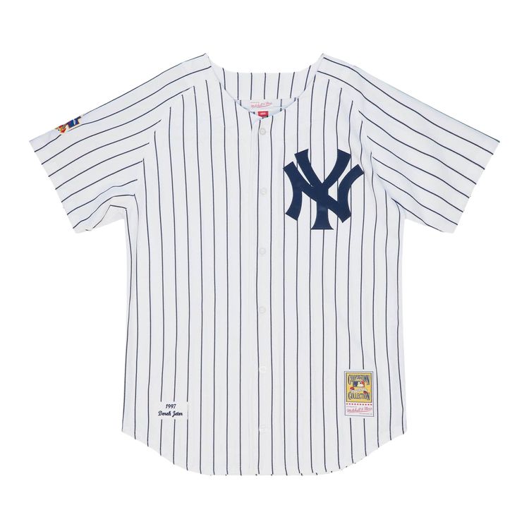 Mitchell  Ness MLB Authentic New York Yankees 1997 Derek Jeter Home Jersey WhiteNavy